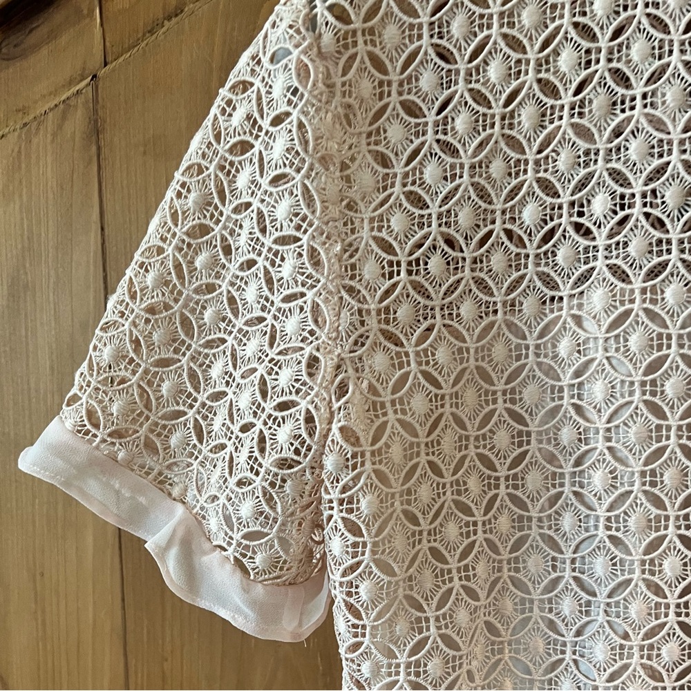 Zara- Crochet Blush Blouse.   Size XS - Picture 7 of 11